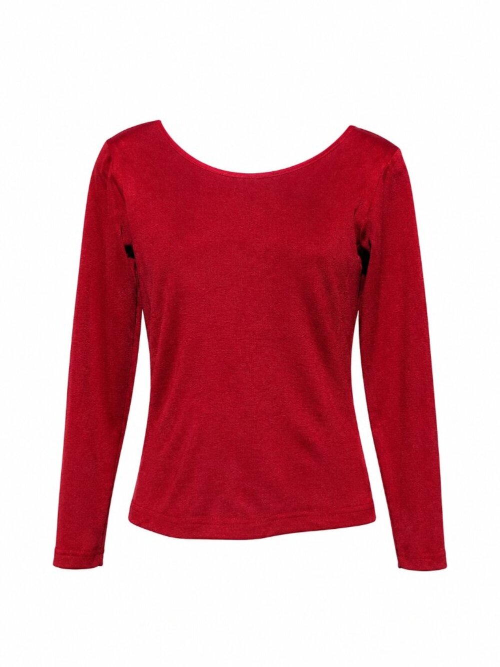 F&F Women's Burgundy Thermal Long Sleeve Shirt, S/M